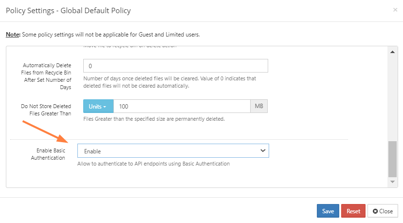 Enabling Basic Authentication - FileCloud Docs - Server